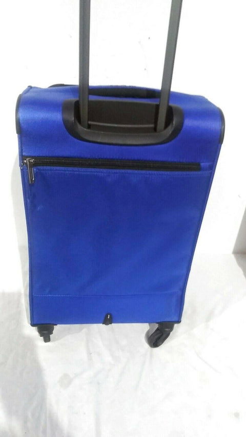 $200 Delsey OPTI-MAX 21" Expandable Spinner Carry On Suitcase Luggage Blue