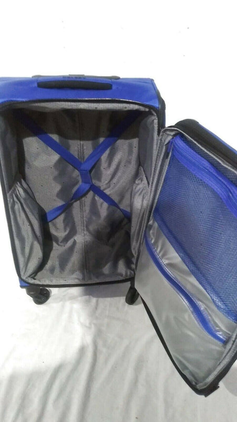 $200 Delsey OPTI-MAX 21" Expandable Spinner Carry On Suitcase Luggage Blue