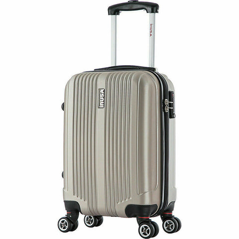 $240 INUSA CHICAGO LIGHTWEIGHT HARDSIDE SPINNER 18" CARRY-ON LUGGAGE SUITCASE