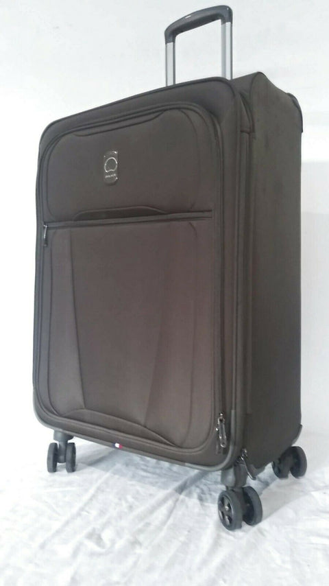 $300 Delsey Helium 360 25" Expandable Spinner Suitcase Mocha Luggage