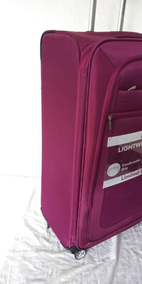 $360 New Ricardo Oceanside Expandable 30" Dual Spinner Suitcase Luggage Purple