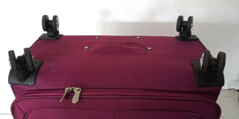 $360 New Ricardo Oceanside Expandable 30" Dual Spinner Suitcase Luggage Purple