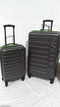 $500 New Nautica Sea Tide 4-Piece Hardside Luggage Set Gray Green Travel Bag