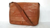 $460 KENNETH COLE REACTION FLAP OVER MESSENGER LEATHER LAPTOP BAG COGNAC