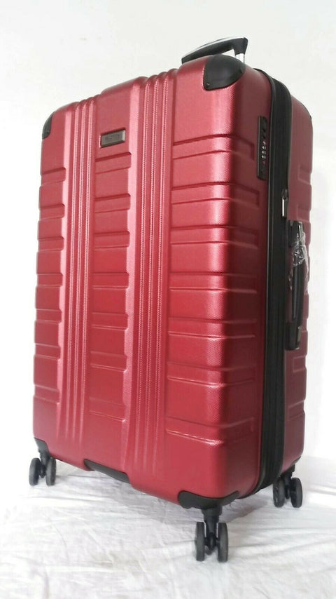 $480 New Kenneth Cole Reaction 42nd Street Suitcase Luggage Hard case Red  28"