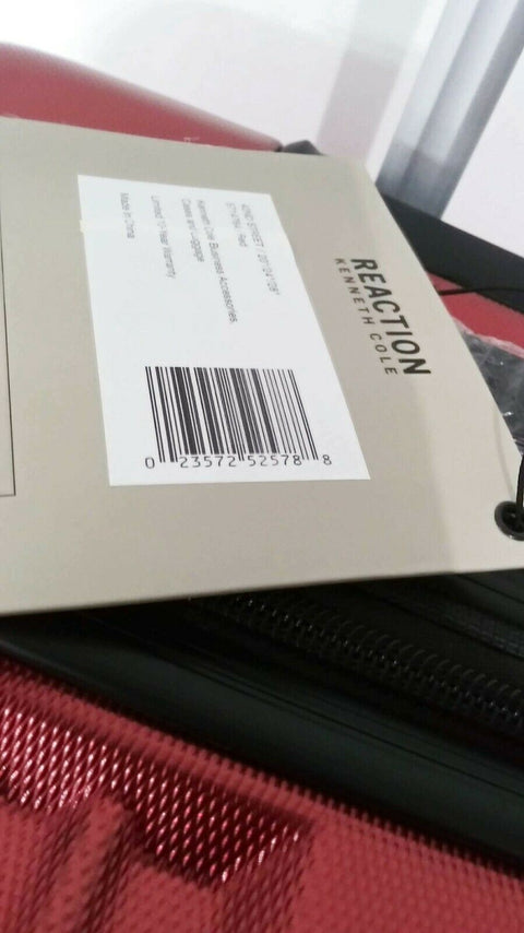 $480 New Kenneth Cole Reaction 42nd Street Suitcase Luggage Hard case Red  28"
