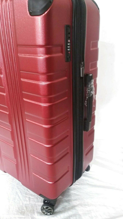 $480 New Kenneth Cole Reaction 42nd Street Suitcase Luggage Hard case Red  28"