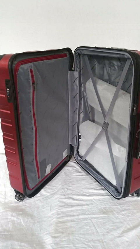 $480 New Kenneth Cole Reaction 42nd Street Suitcase Luggage Hard case Red  28"