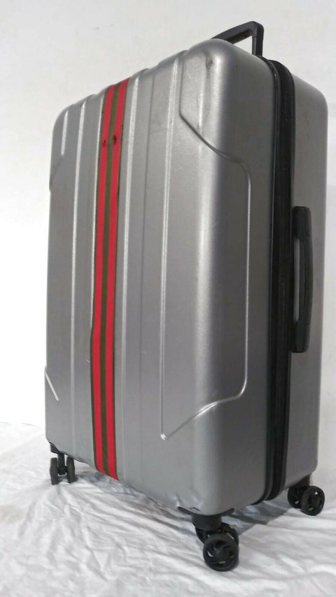 $280 Steve Madden B-2 Hardcase 28" Luggage Suitcase Spinner Large Silver