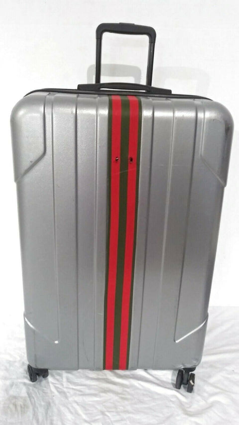 $280 Steve Madden B-2 Hardcase 28" Luggage Suitcase Spinner Large Silver