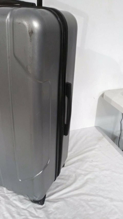 $280 Steve Madden B-2 Hardcase 28" Luggage Suitcase Spinner Large Silver