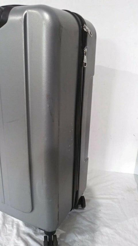 $280 Steve Madden B-2 Hardcase 28" Luggage Suitcase Spinner Large Silver