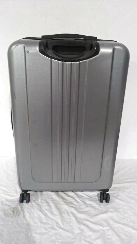 $280 Steve Madden B-2 Hardcase 28" Luggage Suitcase Spinner Large Silver