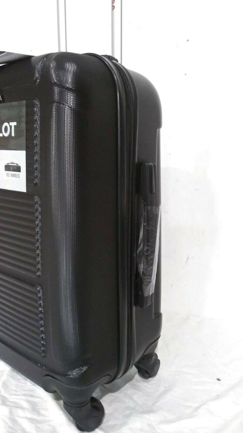 $240 InUSA Pilot 20" Lightweight Hard Carry On Spinner Suitcase Luggage Black