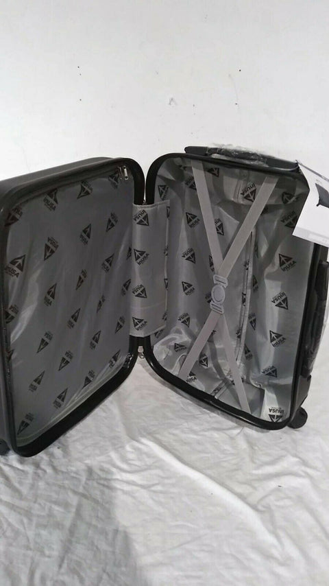 $240 InUSA Pilot 20" Lightweight Hard Carry On Spinner Suitcase Luggage Black