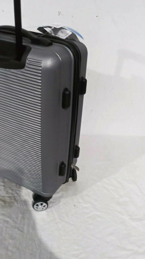 $240 New Rockland Skyline 20" Carry On Hard case Luggage Suitcase Silver