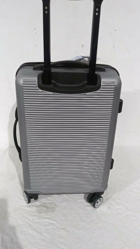 $240 New Rockland Skyline 20" Carry On Hard case Luggage Suitcase Silver