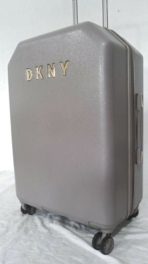 $275 DKNY Allure 24" Hardcase Spinner Wheel Suitcase Travel Luggage GRAY