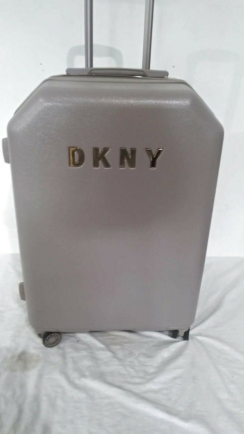 $275 DKNY Allure 24" Hardcase Spinner Wheel Suitcase Travel Luggage GRAY