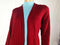 New Karen Scott Womens Long Sleeve Front Open Cardigan Shrug Red Ribbed Size L