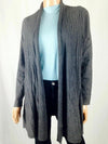 $78 Charter Club Women Pleated Long Sleeve Front Open Cardigan Sweater Shrug L