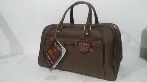 $200 NEW LONDON FOG OXFORD II 21" CARRY ON TRAVEL DUFFEL BAG BROWN PLAIDS