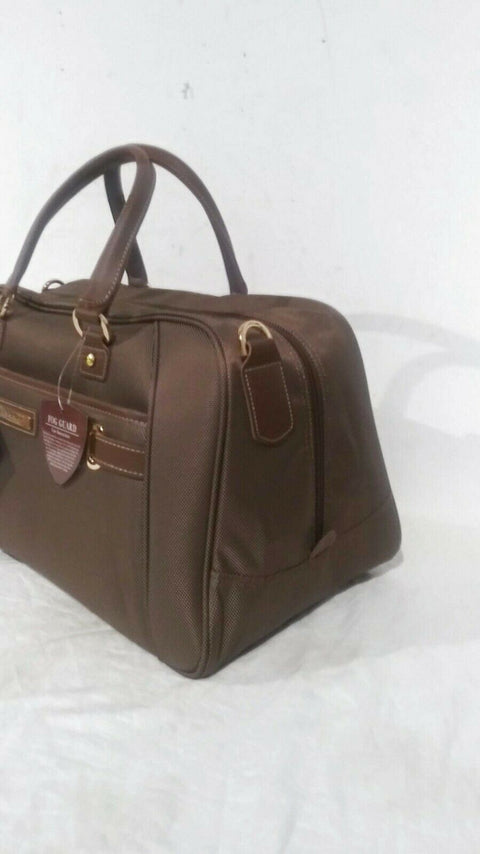 $200 NEW LONDON FOG OXFORD II 21" CARRY ON TRAVEL DUFFEL BAG BROWN PLAIDS