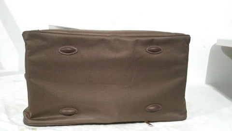 $200 NEW LONDON FOG OXFORD II 21" CARRY ON TRAVEL DUFFEL BAG BROWN PLAIDS