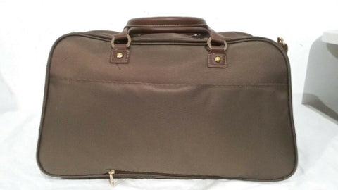 $200 NEW LONDON FOG OXFORD II 21" CARRY ON TRAVEL DUFFEL BAG BROWN PLAIDS