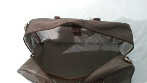 $200 NEW LONDON FOG OXFORD II 21" CARRY ON TRAVEL DUFFEL BAG BROWN PLAIDS