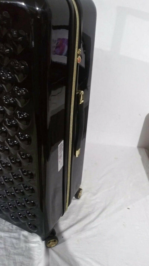 $350 Betsey Johnson Heart To Heart 30" Hardside Expandable Spinner Suitcase