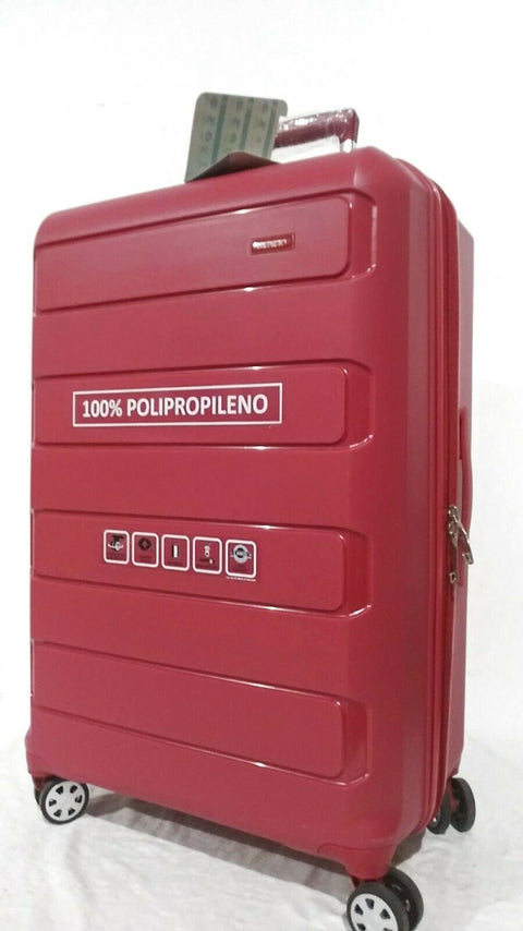 $599 Bagaggio Athenas 28" Luggage Suitcase Spinner Large Red Upright Hardcase