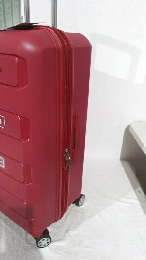 $599 Bagaggio Athenas 28" Luggage Suitcase Spinner Large Red Upright Hardcase