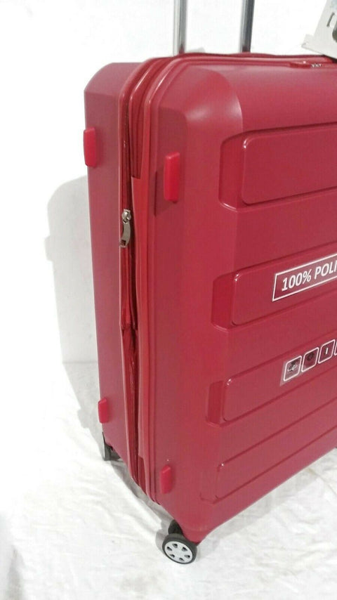 $599 Bagaggio Athenas 28" Luggage Suitcase Spinner Large Red Upright Hardcase