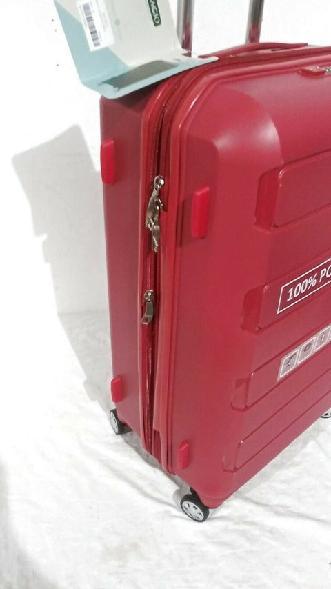 $499 Bagaggio Athenas 25" Luggage Suitcase Spinner Medium Red Upright Hard case