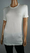 New Calvin Klein Women Short Sleeve Scoop Neck White Blouse Top Size S