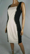 $108 NEW Sangria Women White Black Sleeveless Colorblock Embellish Tunic Dress 8 - evorr.com