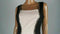 $108 NEW Sangria Women White Black Sleeveless Colorblock Embellish Tunic Dress 8 - evorr.com