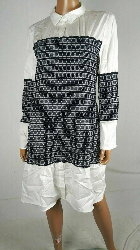 $109 NEW BAR III Womens Long Sleeve Smoking Embroided  Tunic Shirt Dress XL - evorr.com