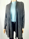 $80 Charter Club Women Pleated Long Sleeve Front Open Cardigan Sweater Shrug L
