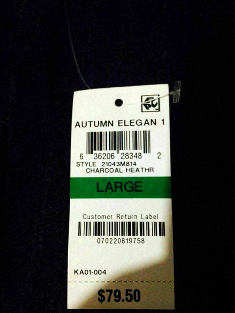 $80 Charter Club Women Pleated Long Sleeve Front Open Cardigan Sweater Shrug L