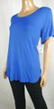 ALFANI Women's Short Sleeve Blue Stretch Hi-Low Scoop Neck Blouse Top Plus 1X