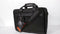 $320 NEW Samsonite Leather Expandable Laptop Briefcase Bag Black Business Case