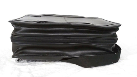 $320 NEW Samsonite Leather Expandable Laptop Briefcase Bag Black Business Case