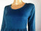 $59 Style&Co. Women's Bell Sleeve Blue Lace Trim Baby-Doll Blouse Top Petite M