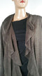 Karen Scott Women Long Sleeve Brown Front Open Ruffled Cardigan Sweater Plus 1X