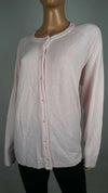 New Karen Scott Women Long Sleeve Pink Pearl Button Cardigan Sweater Plus 1X