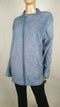 Karen Scott Women Long Sleeve Blue Fleece Front Zipper Jacket Zeroproof Plus 3X