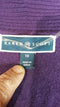Karen Scott Women Long Sleeve Purple Front Open Ruffle Cardigan Sweater Plus 1X