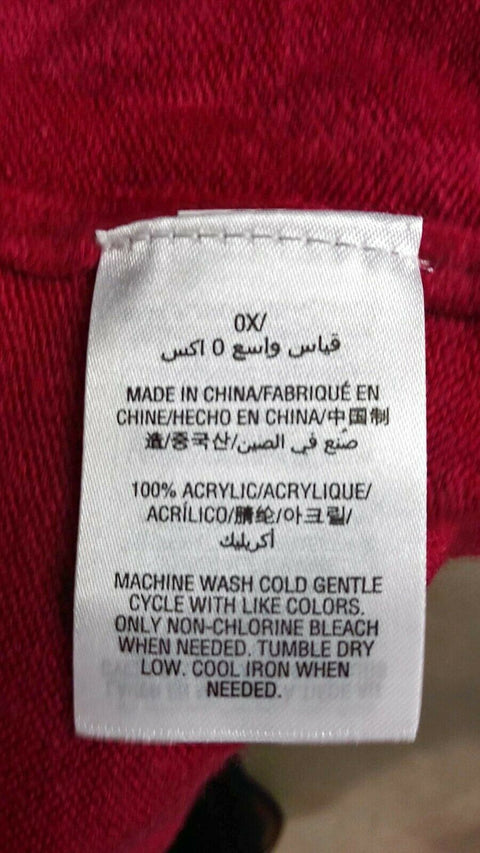 New Karen Scott Women Long Sleeve Red Front Open Cardigan Sweater Plus 0X 16W
